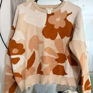 Cynthia Rowly | XL | Orange Floral knitted top